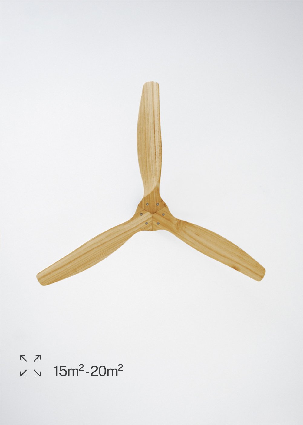 CREATE - WIND WOOD - Ventilatore da soffitto 75W silenzioso Ø132 cm 100% legno