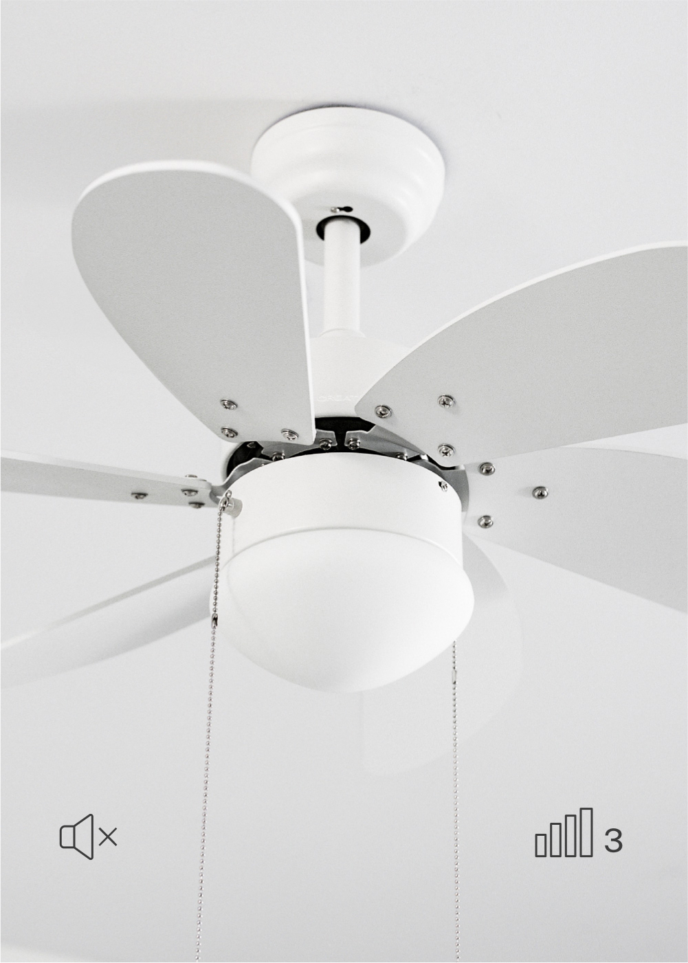 CREATE - WINDLIGHT EASY - Ventilatore da soffitto 53W Silenzioso Ø86 cm