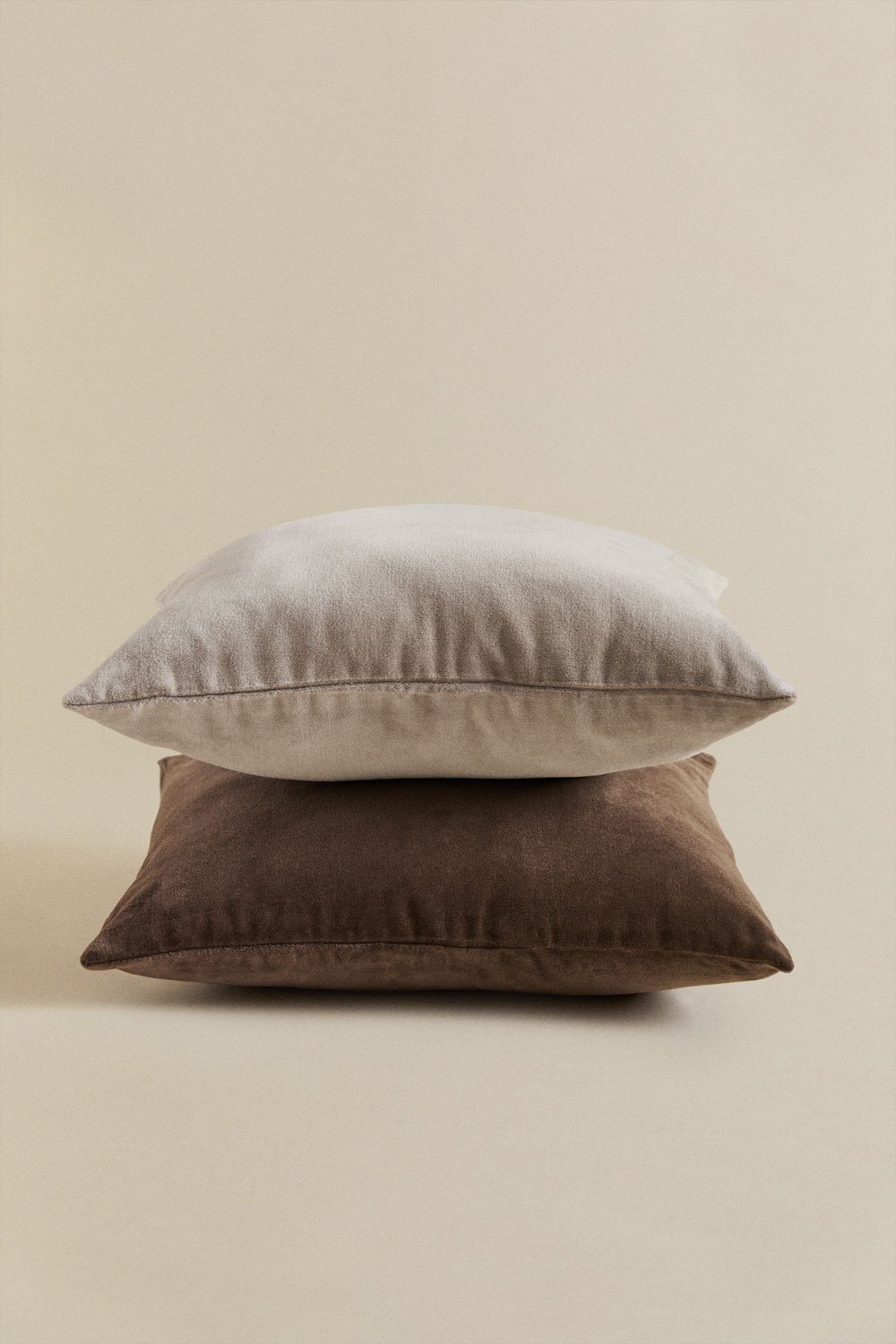 Cuscino quadrato in velluto di cotone (40x40 cm) Enid