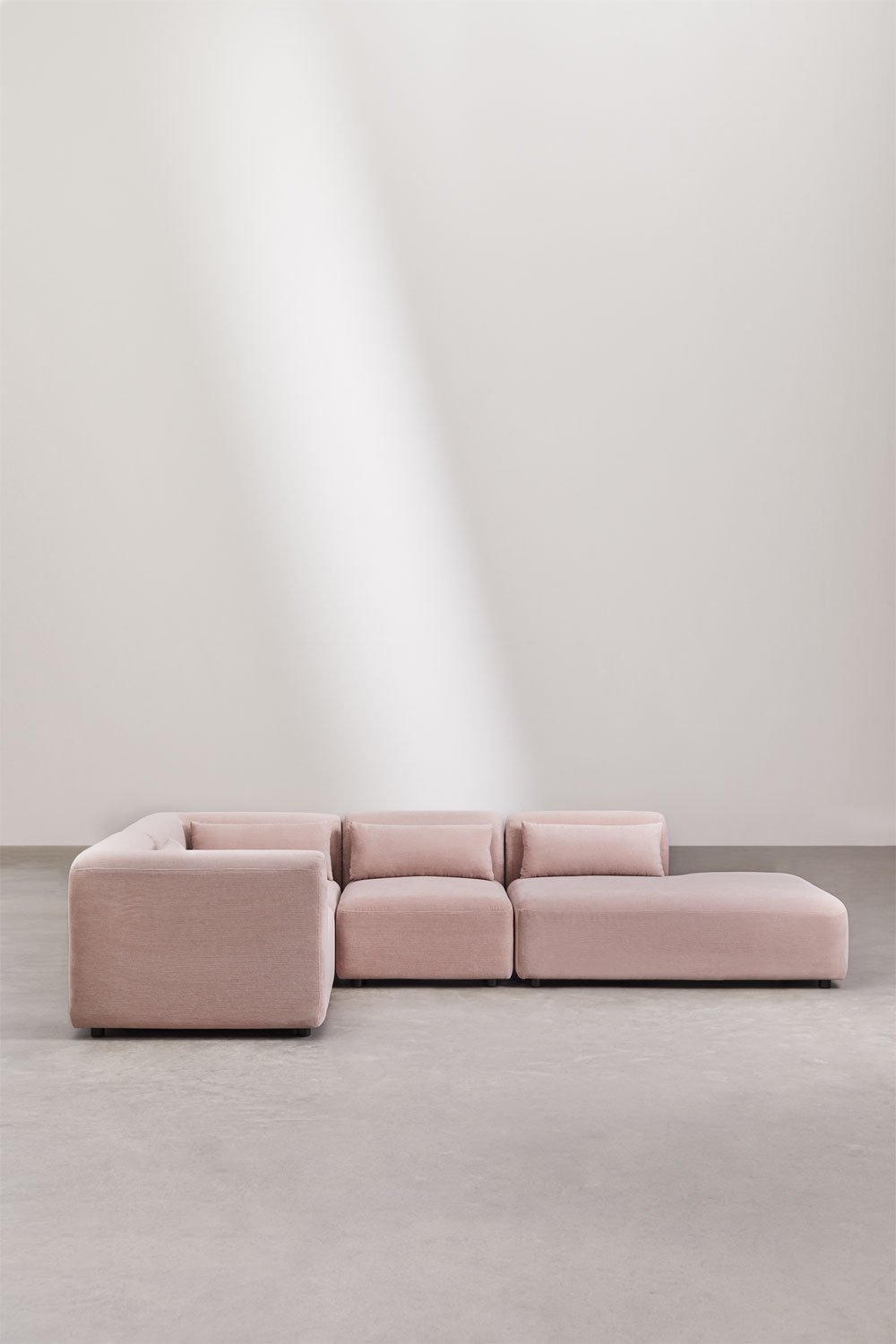 Divano angolare modulare in 4 pezzi Fogler con chaise lounge destra