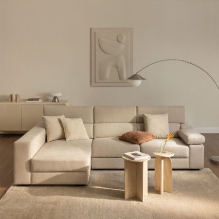 Divano Aramis a 3 posti con chaise longue sinistra