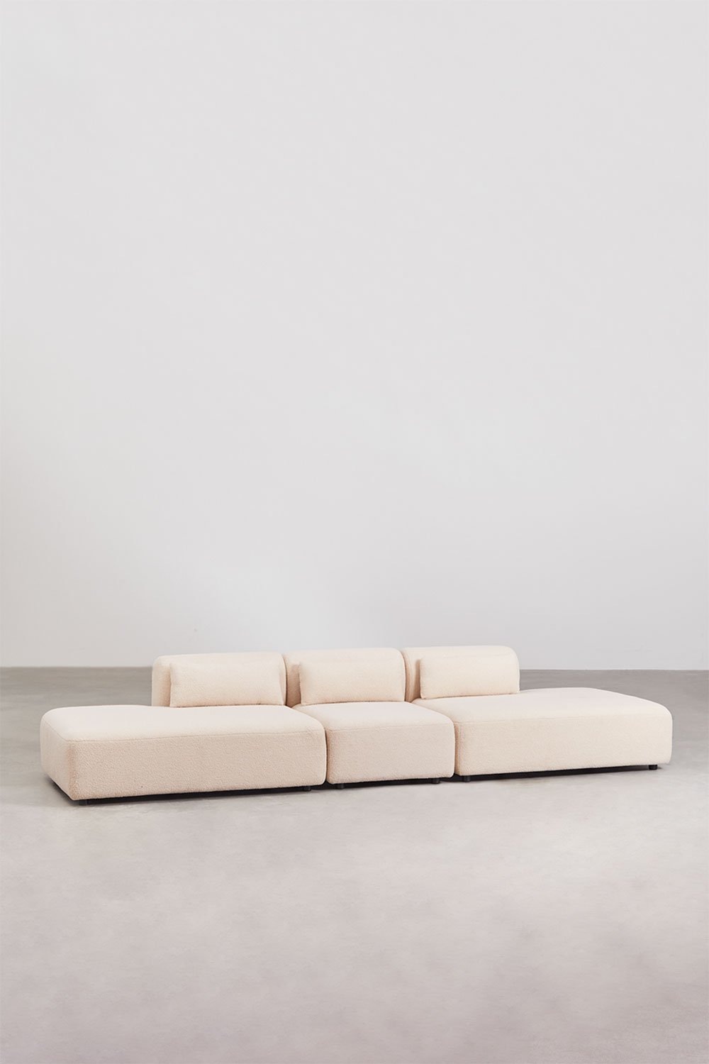 Divano chaise longue modulare in 3 pezzi Fogler