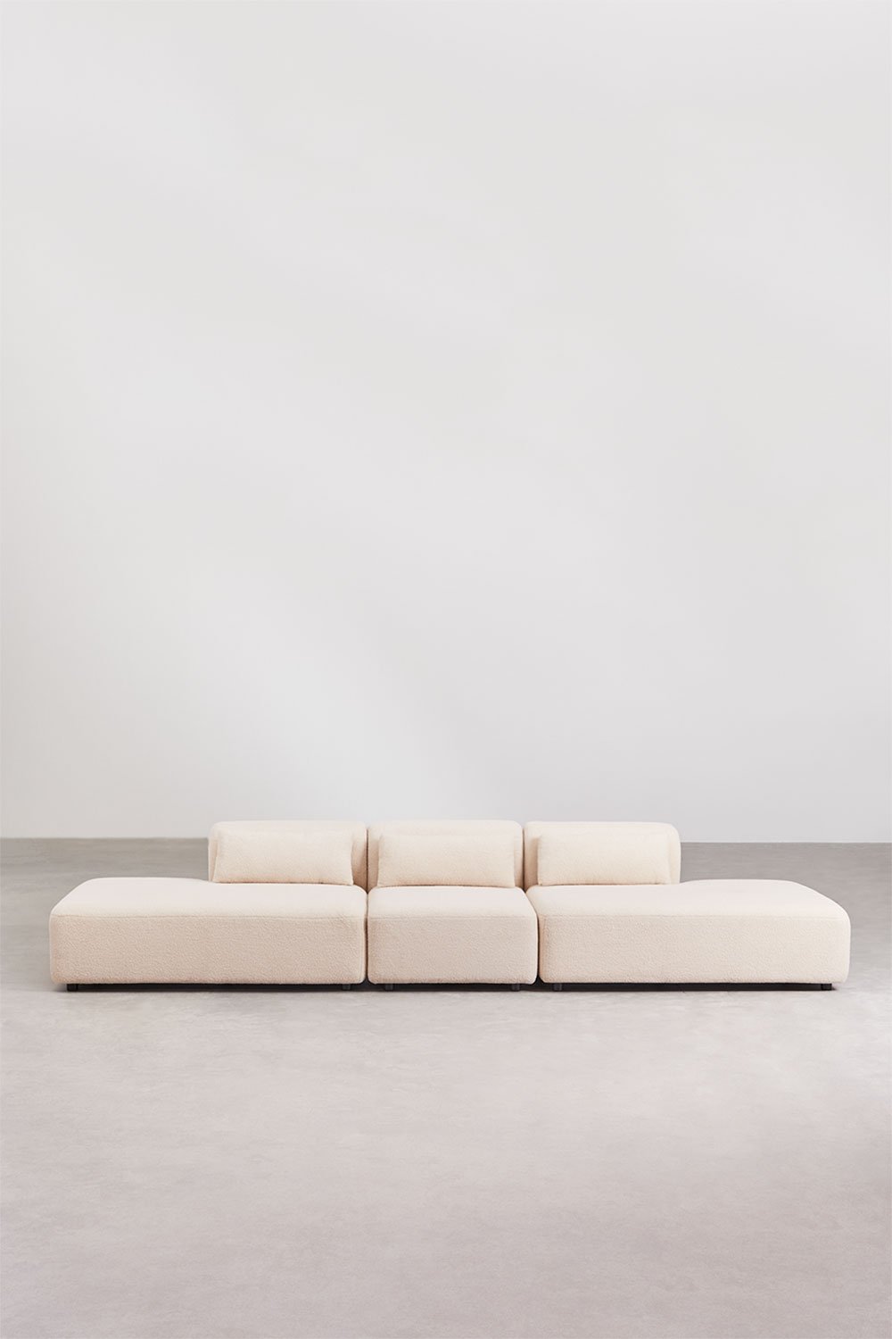 Divano chaise longue modulare in 3 pezzi Fogler