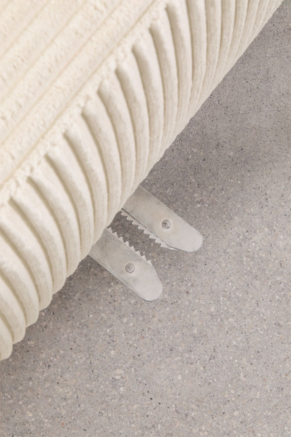 Divano componibile angolare destro in 2 pezzi con bracciolo basso e pouf (â†”ï¸Ž285 cm) Bruna