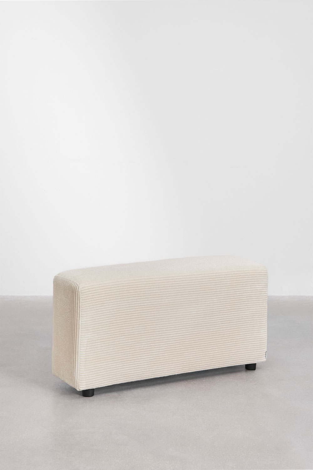 Divano componibile angolare destro in 2 pezzi con bracciolo basso e pouf (â†”ï¸Ž285 cm) Bruna