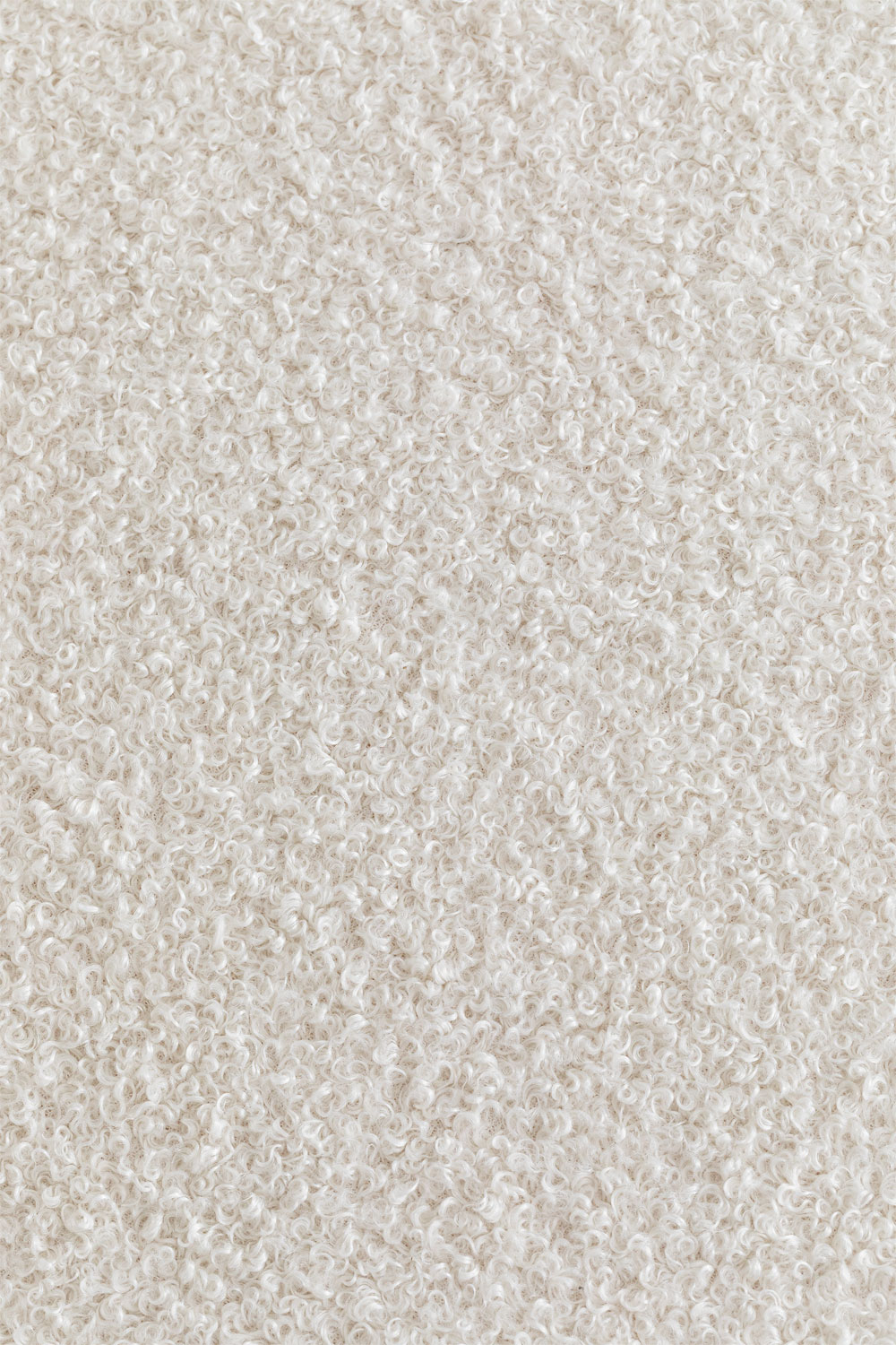 Divano componibile angolare destro in 2 pezzi con pouf triangolare in shearling Borjan