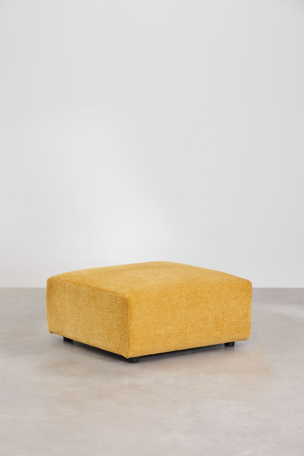 Divano modulare angolare destro a 2 pezzi con bracciolo alto e pouf (â†”ï¸Ž285 cm) Bruna