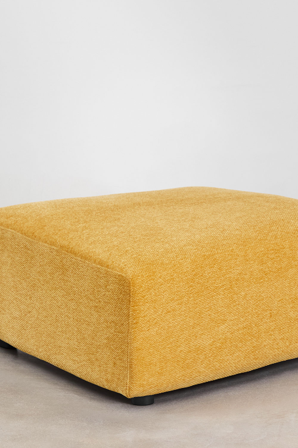 Divano modulare angolare destro a 2 pezzi con bracciolo alto e pouf (â†”ï¸Ž285 cm) Bruna