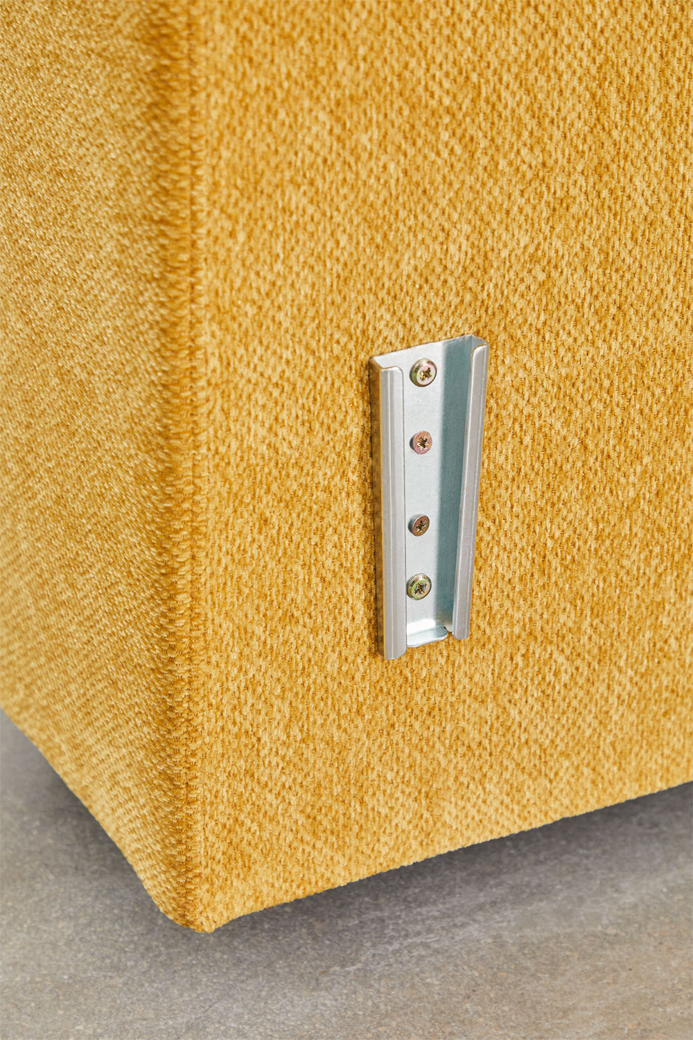 Divano modulare angolare destro a 2 pezzi con bracciolo alto e pouf (â†”ï¸Ž285 cm) Bruna