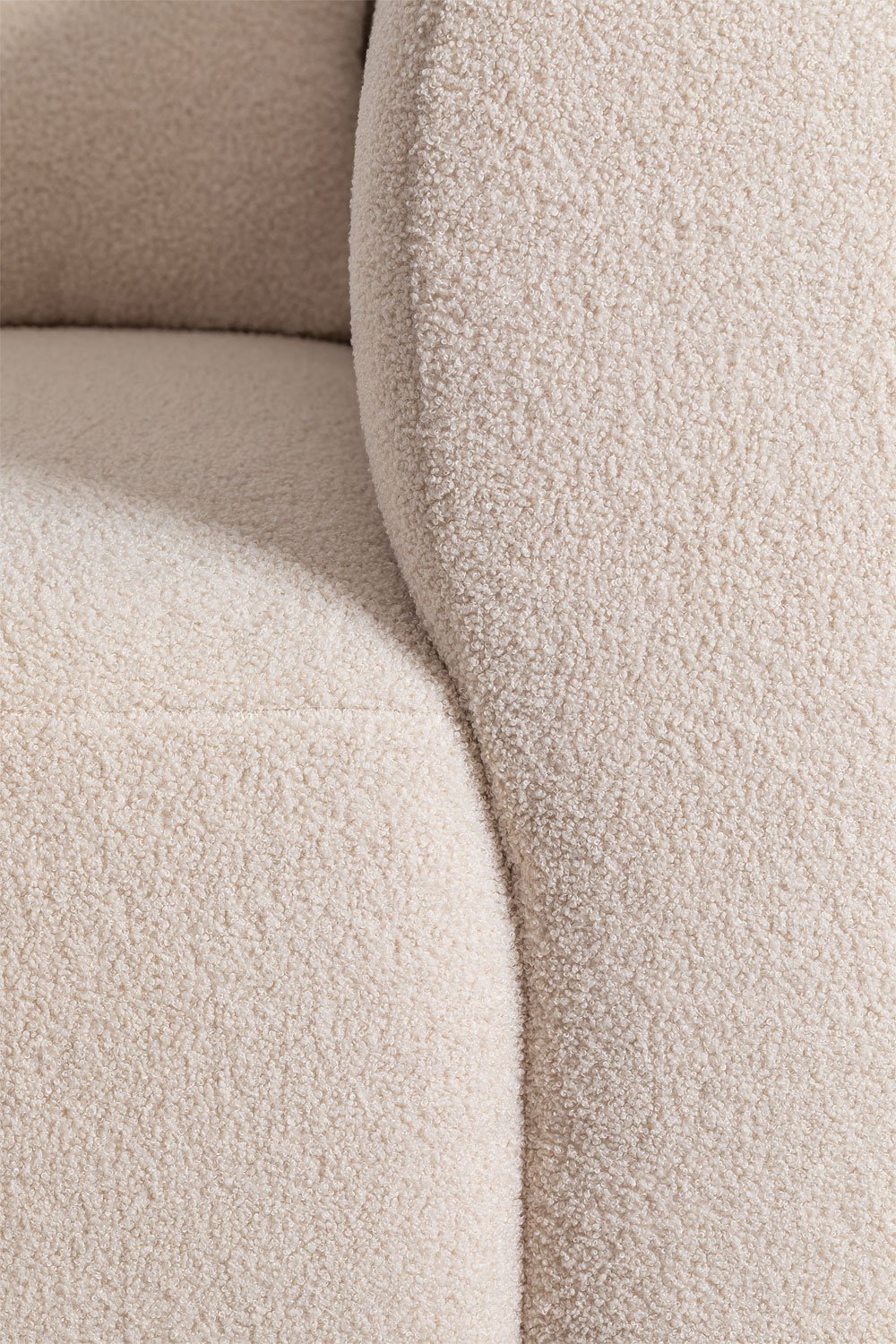 Divano componibile angolare in 4 pezzi con chaise longue destra e pouf Fogler