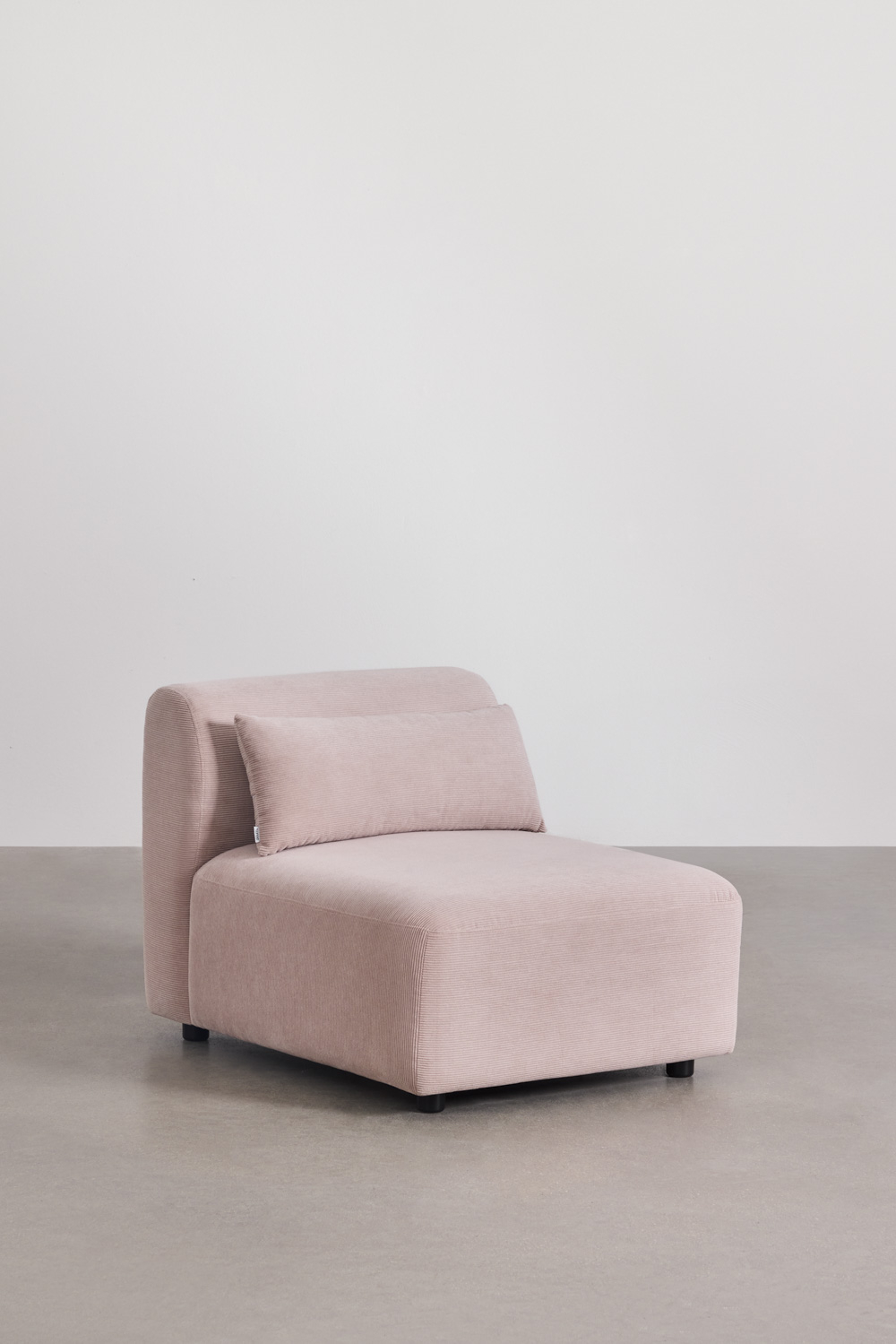 Divano componibile angolare in 4 pezzi con chaise longue sinistra e pouf Fogler