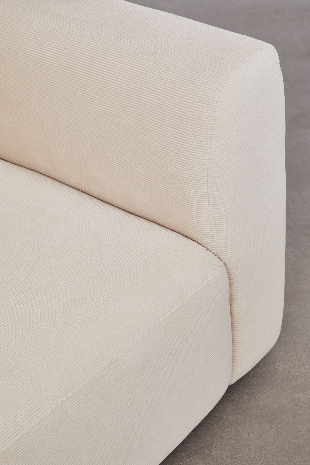 Divano componibile angolare in 5 pezzi con pouf Fogler