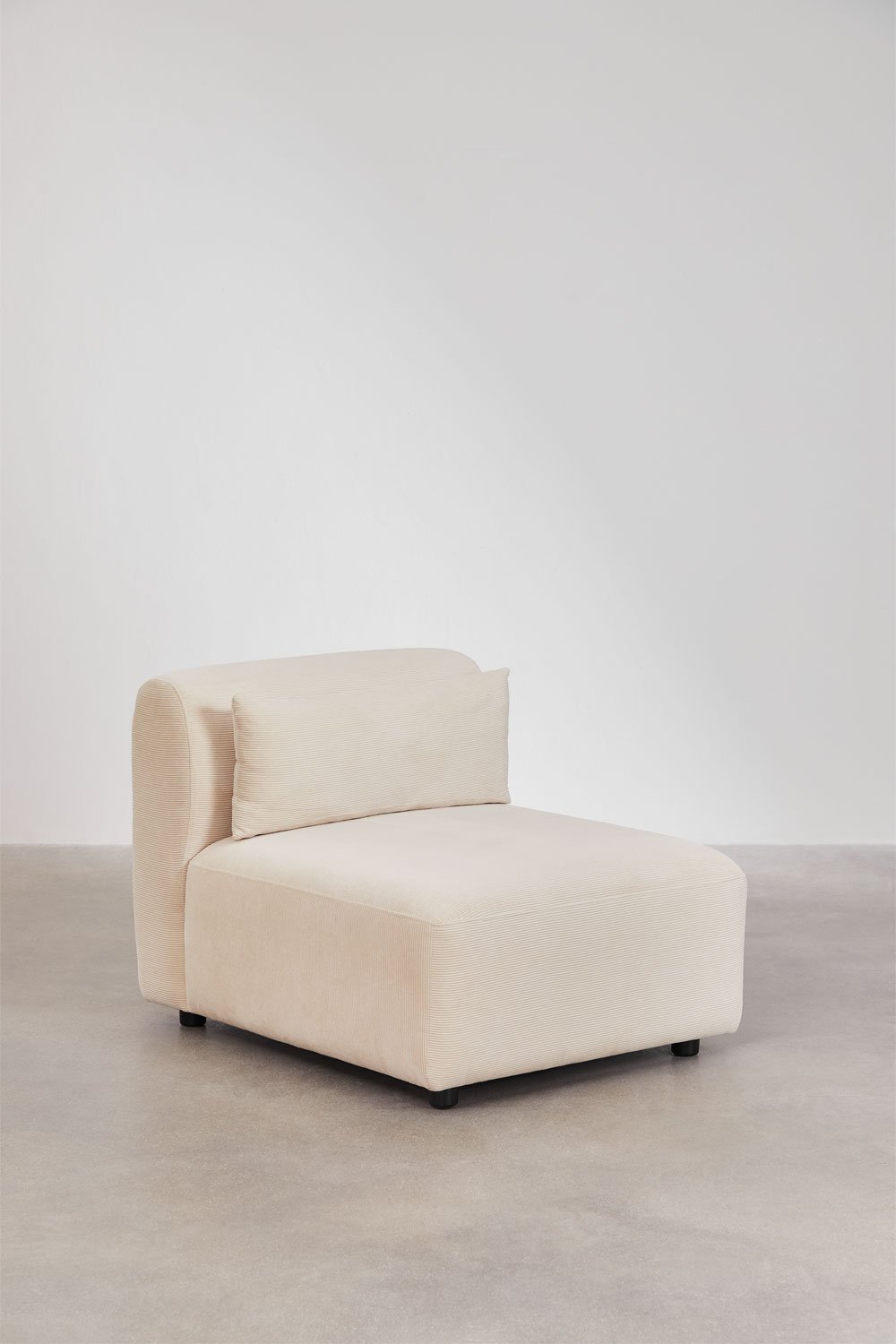 Divano componibile angolare in 5 pezzi con pouf Fogler