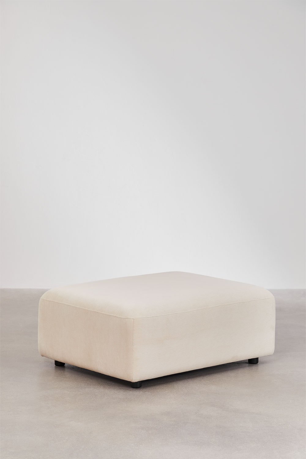 Divano componibile angolare in 5 pezzi con pouf Fogler