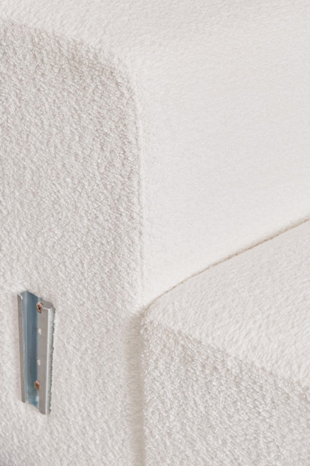 Divano modulare angolare sinistro a 2 pezzi con bracciolo alto e pouf (â†”ï¸Ž345 cm) Bruna