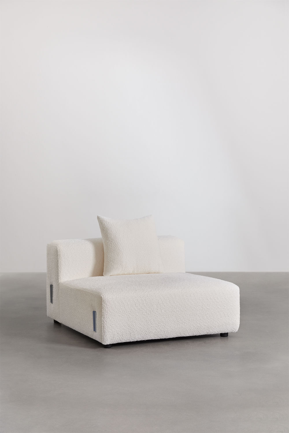 Divano modulare angolare sinistro a 2 pezzi con bracciolo alto e pouf (â†”ï¸Ž345 cm) Bruna