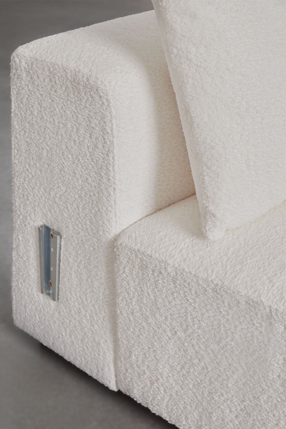 Divano modulare angolare sinistro a 2 pezzi con bracciolo alto e pouf (â†”ï¸Ž345 cm) Bruna