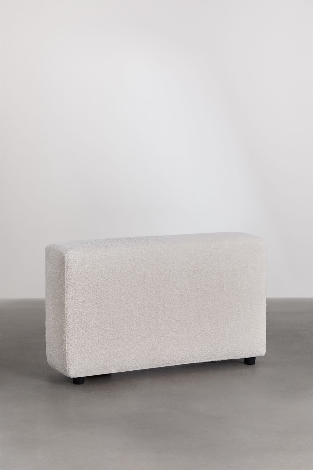 Divano modulare angolare sinistro a 2 pezzi con bracciolo alto e pouf (â†”ï¸Ž345 cm) Bruna