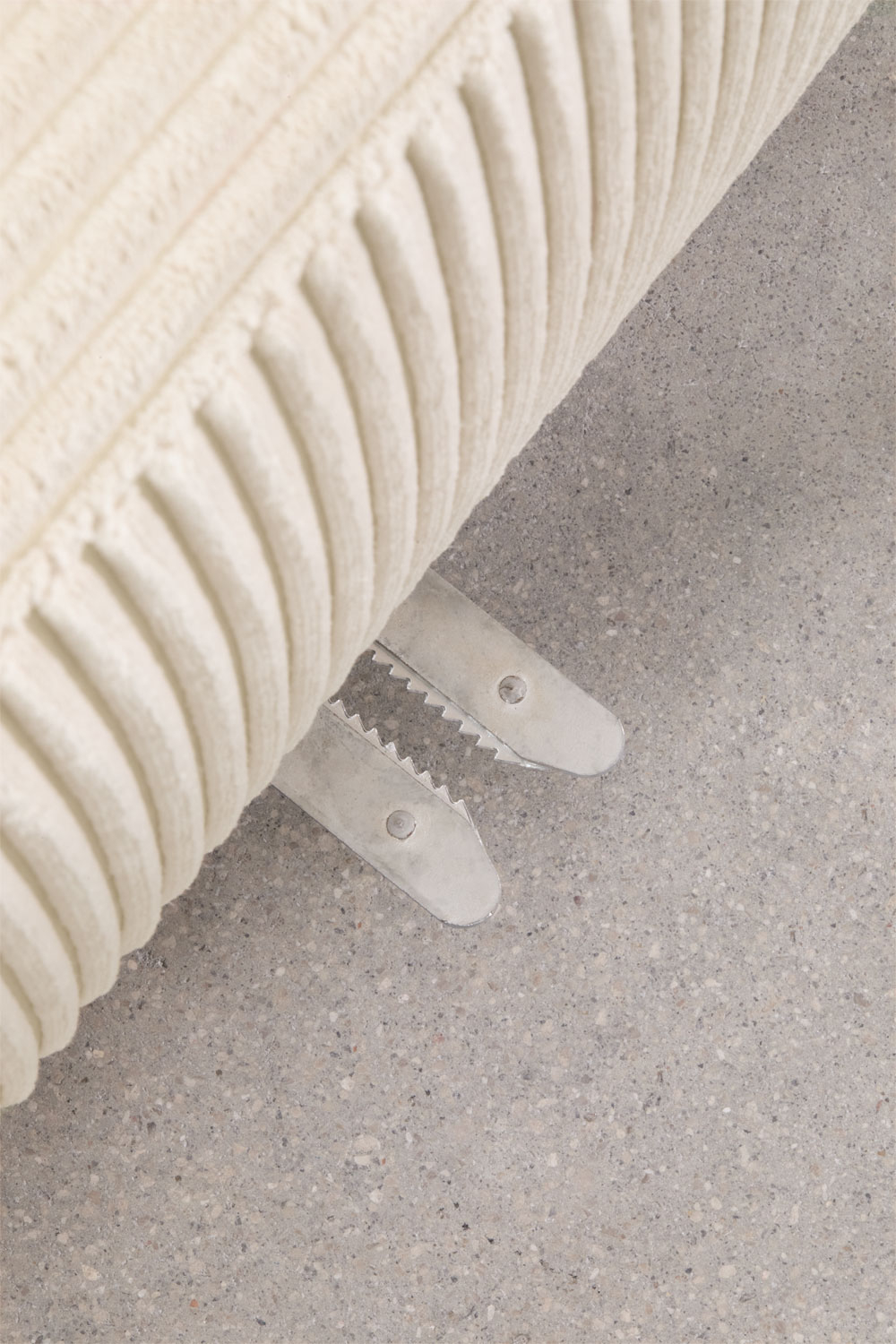 Divano componibile angolare sinistro in 2 pezzi con bracciolo basso e pouf (â†”ï¸Ž285 cm) Bruna