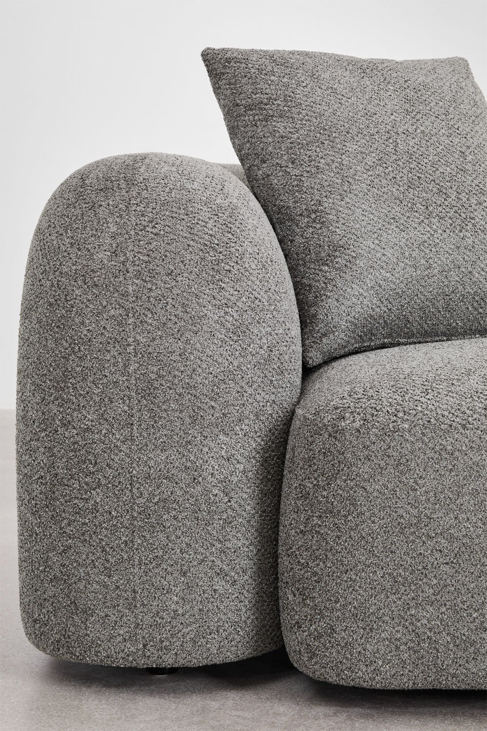 Divano modulare destro con chaise longue in 2 pezzi in ciniglia Coco