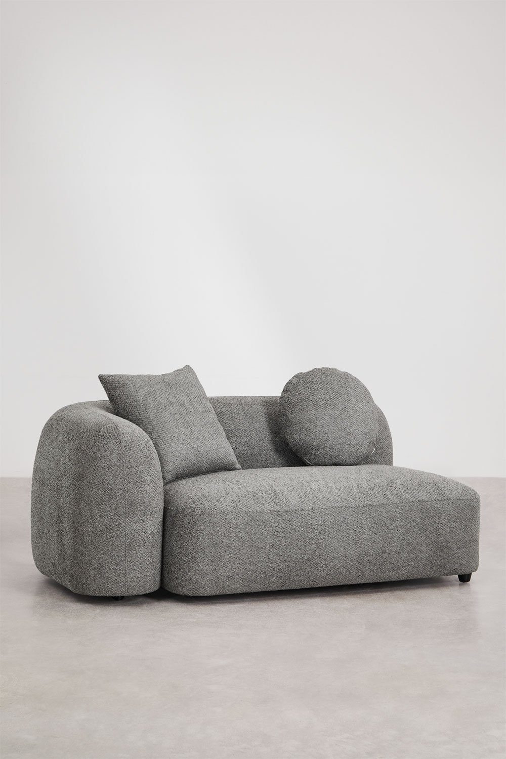 Divano modulare destro con chaise longue in 2 pezzi in ciniglia Coco