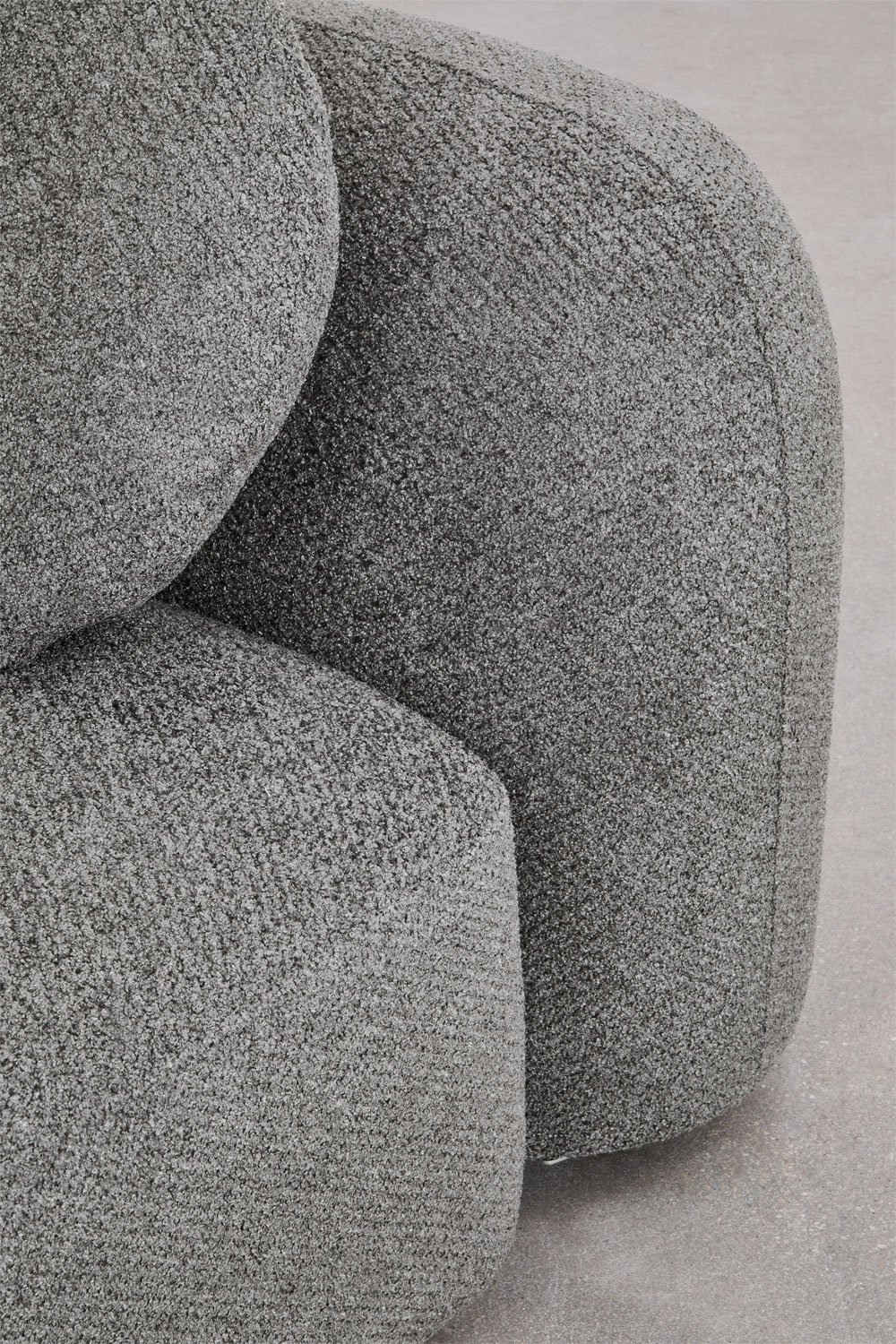 Divano modulare destro con chaise longue in 2 pezzi in ciniglia Coco