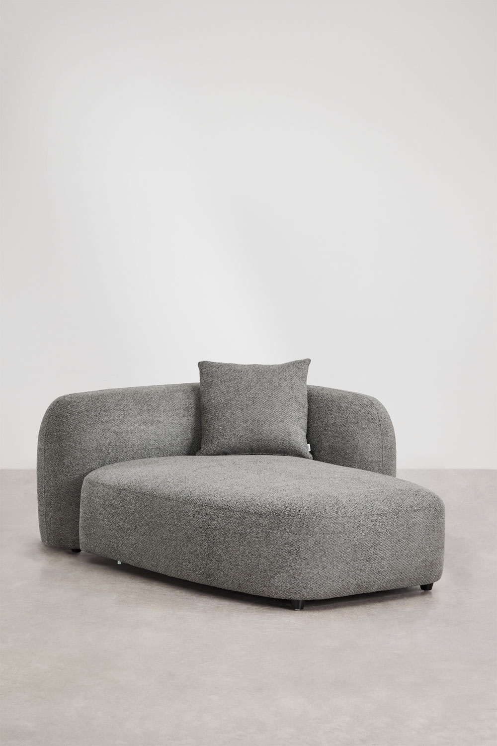 Divano modulare destro con chaise longue in 2 pezzi in ciniglia Coco