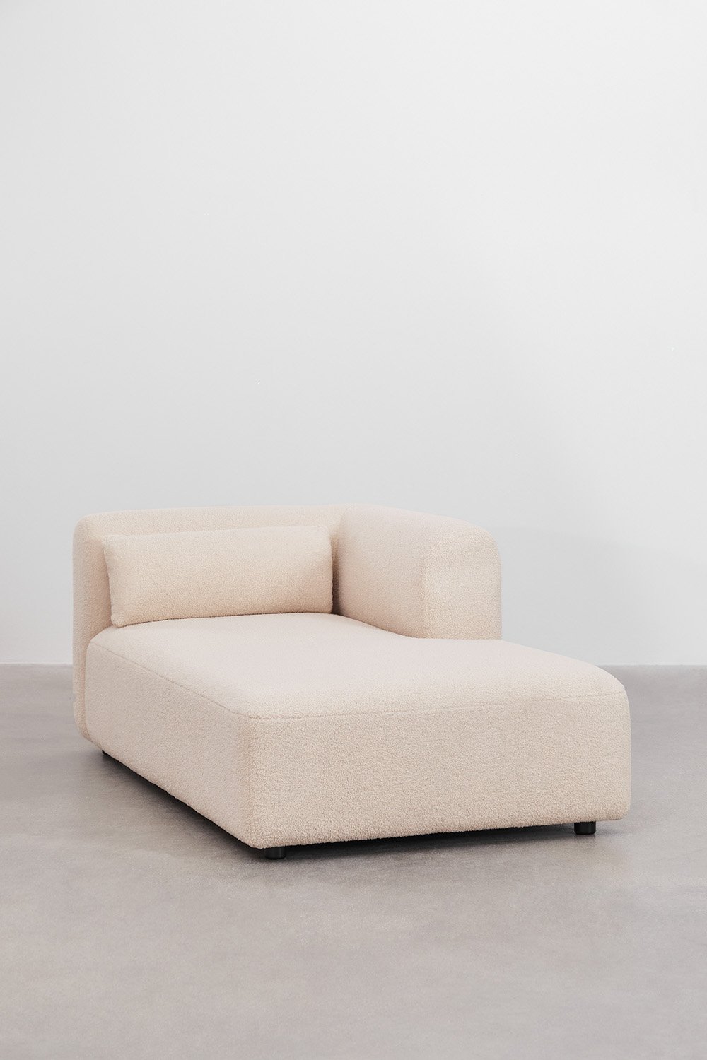 Divano componibile chaise longue destra in 4 pezzi con daybed e pouf Fogler