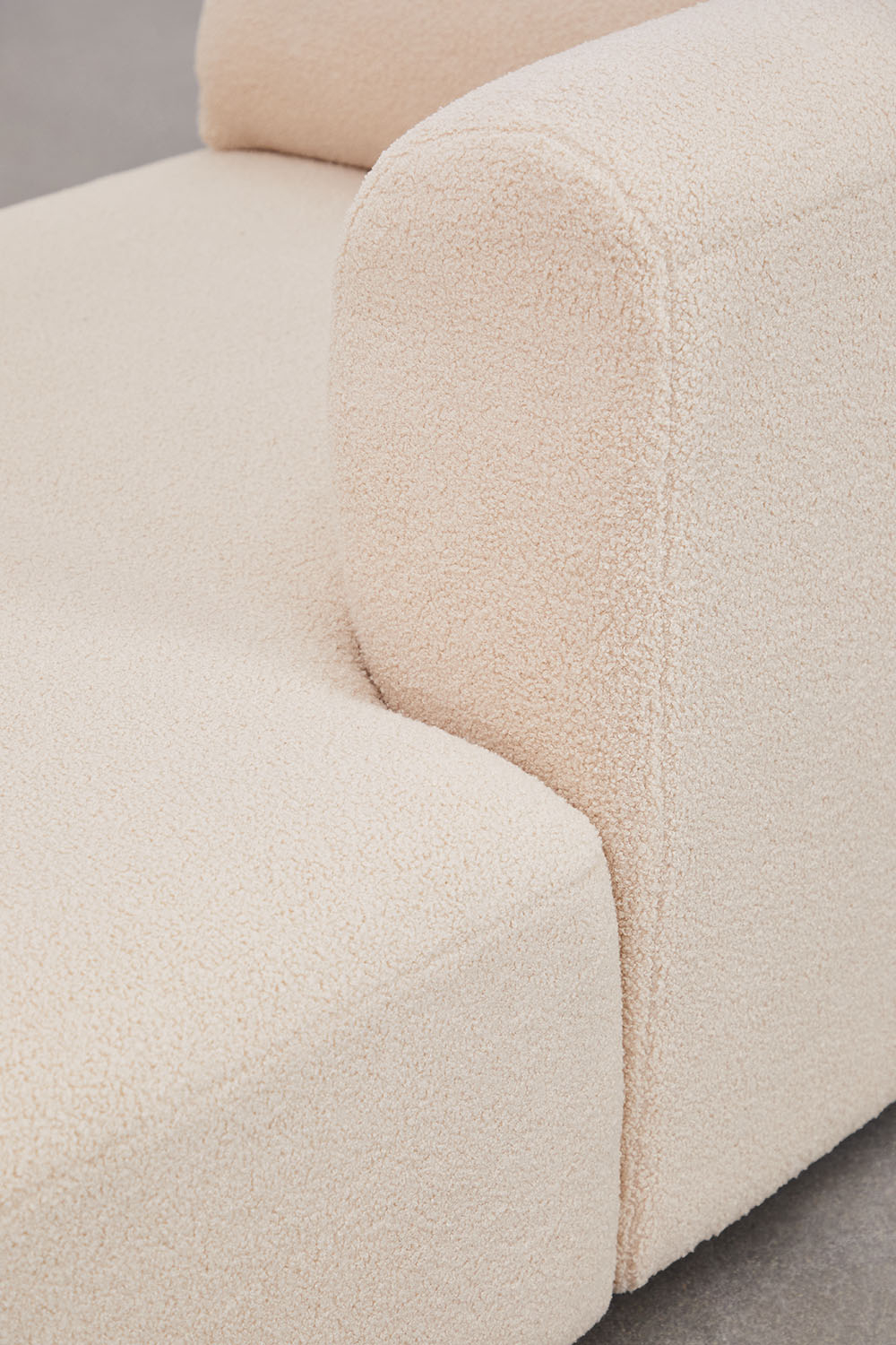 Divano componibile chaise longue destra in 4 pezzi con daybed e pouf Fogler