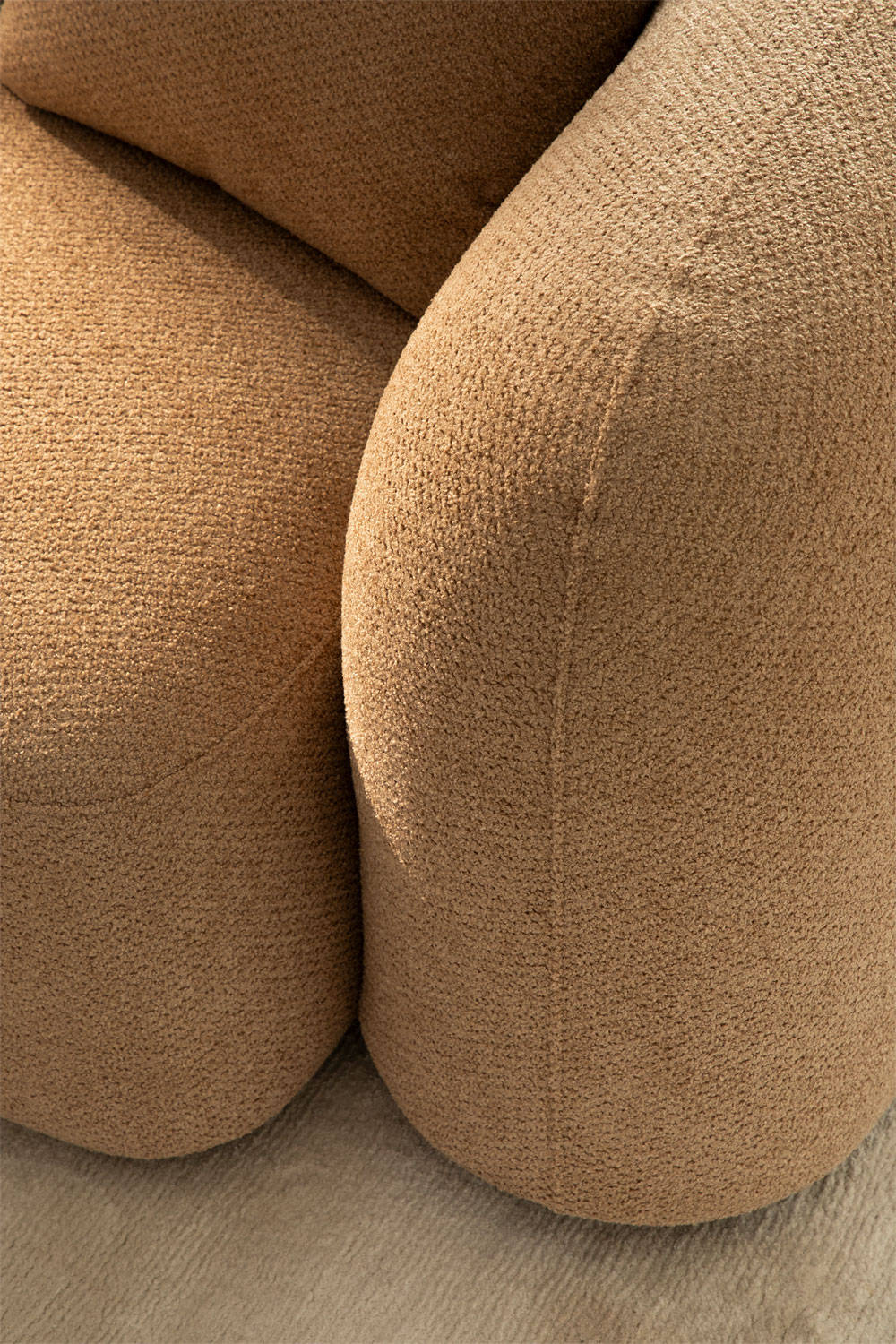 Sofà modulare con chaise longue sinistra a 2 pezzi in ciniglia Coco