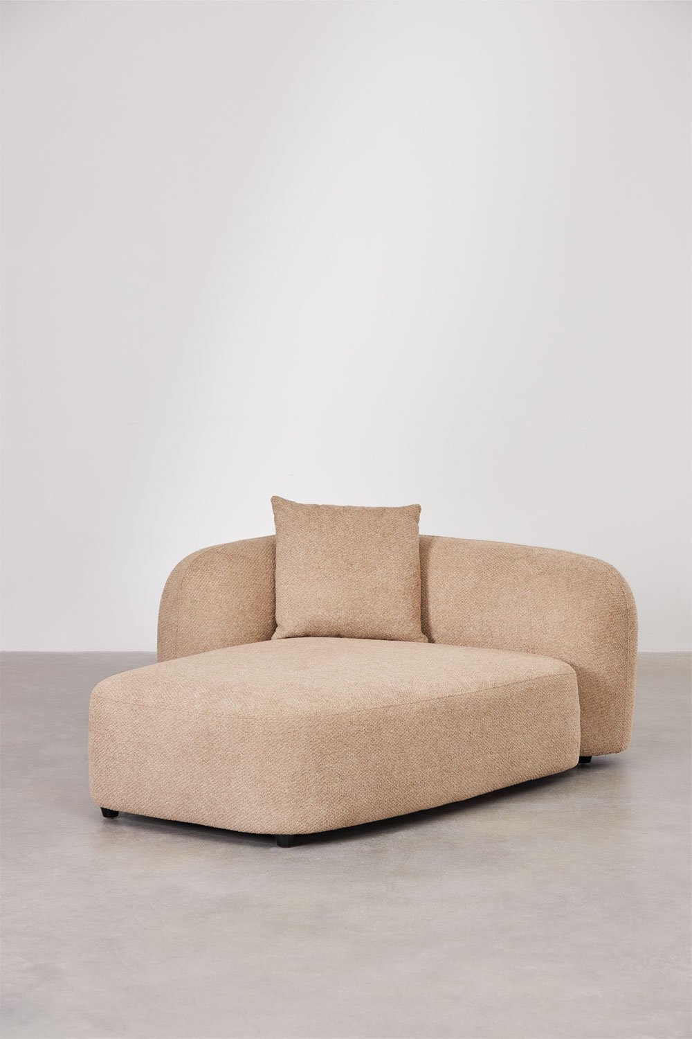 Sofà modulare con chaise longue sinistra a 2 pezzi in ciniglia Coco