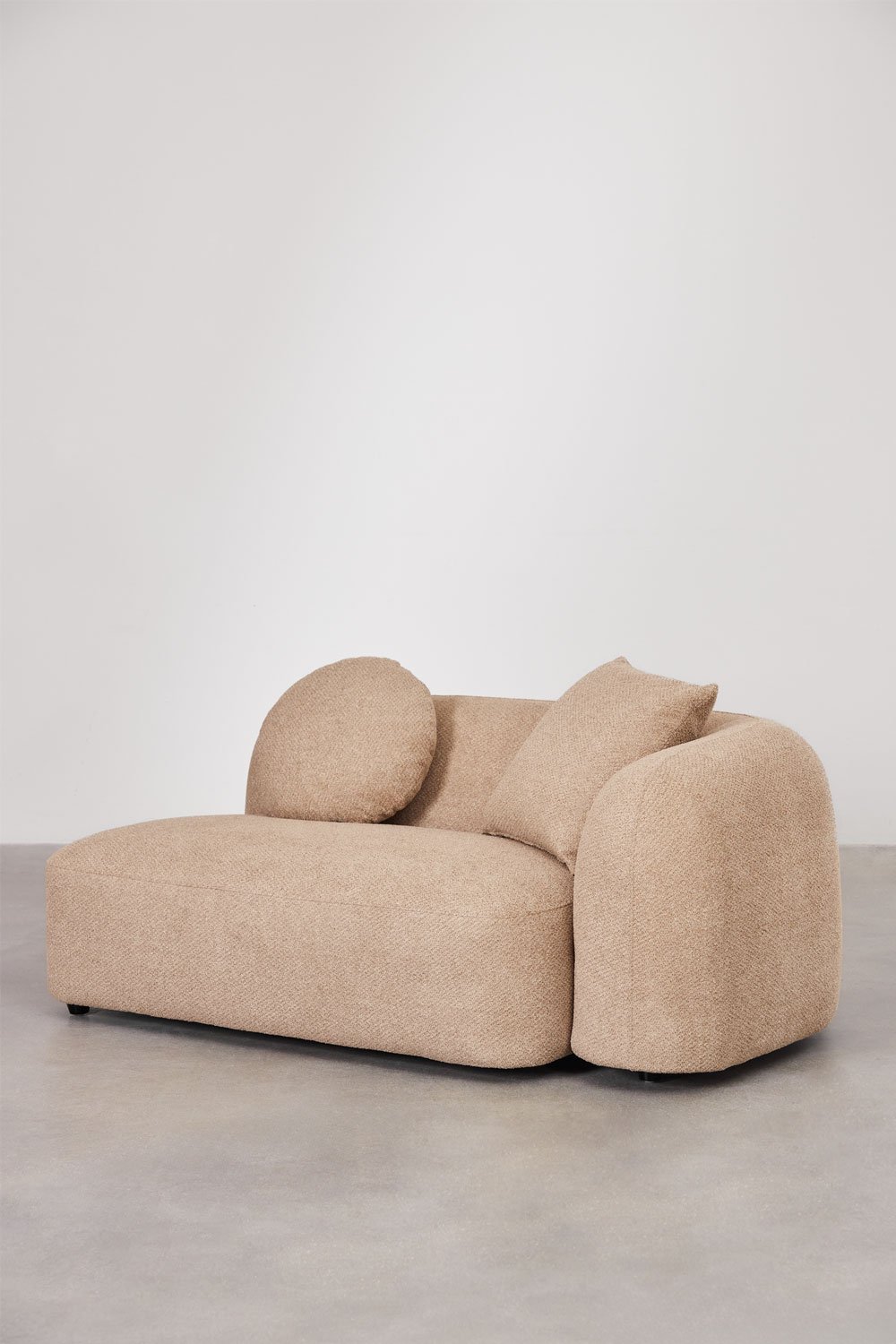 Sofà modulare con chaise longue sinistra a 2 pezzi in ciniglia Coco