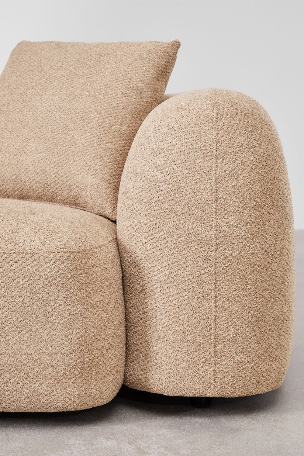 Sofà modulare con chaise longue sinistra a 2 pezzi in ciniglia Coco