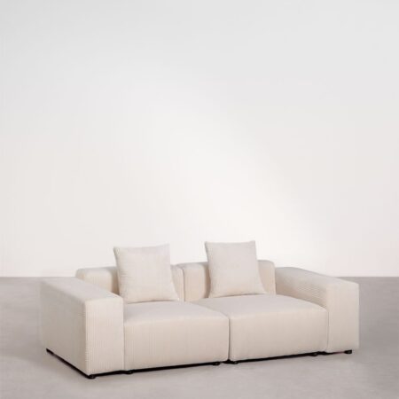 Divano componibile in 2 pezzi (â†”ï¸Ž230 cm) con braccioli bassi Bruna