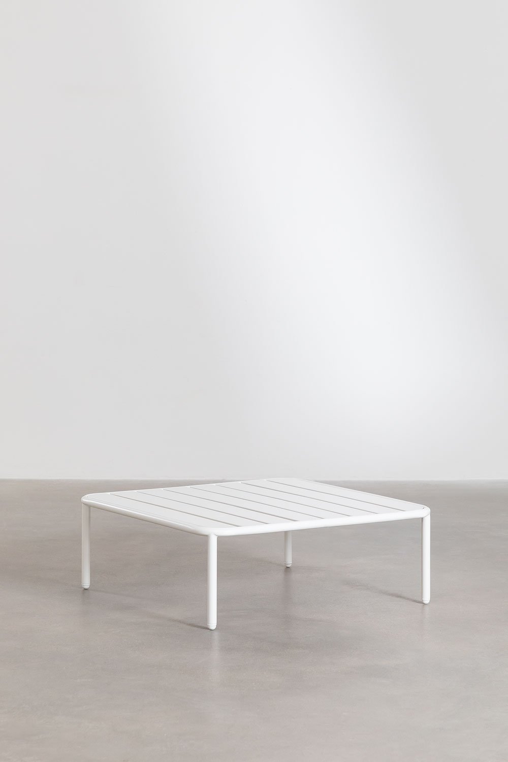 Divano da giardino componibile in 3 pezzi con 2 poltrone angolari, pouf, poltrona e tavolino Roubly