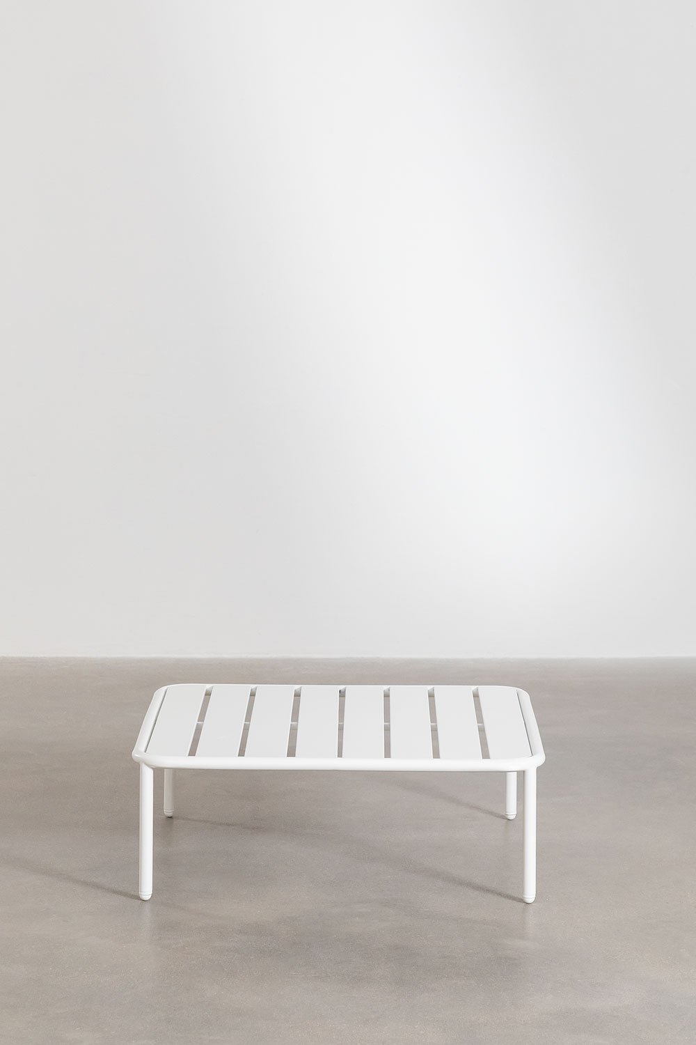 Divano da giardino componibile in 3 pezzi, pouf e tavolino Roubly
