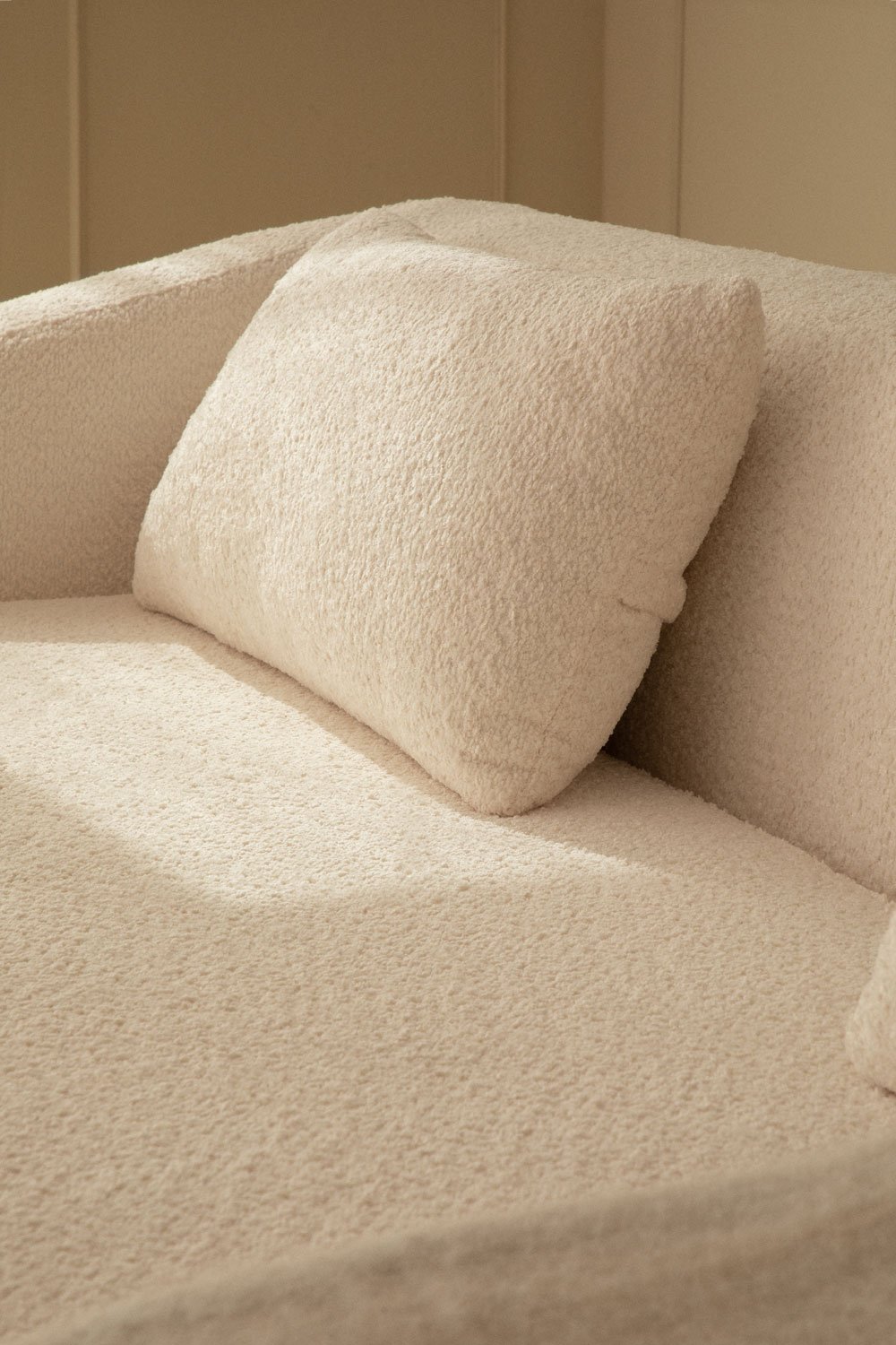 Divano letto Dalila 3 posti in tessuto bouclé