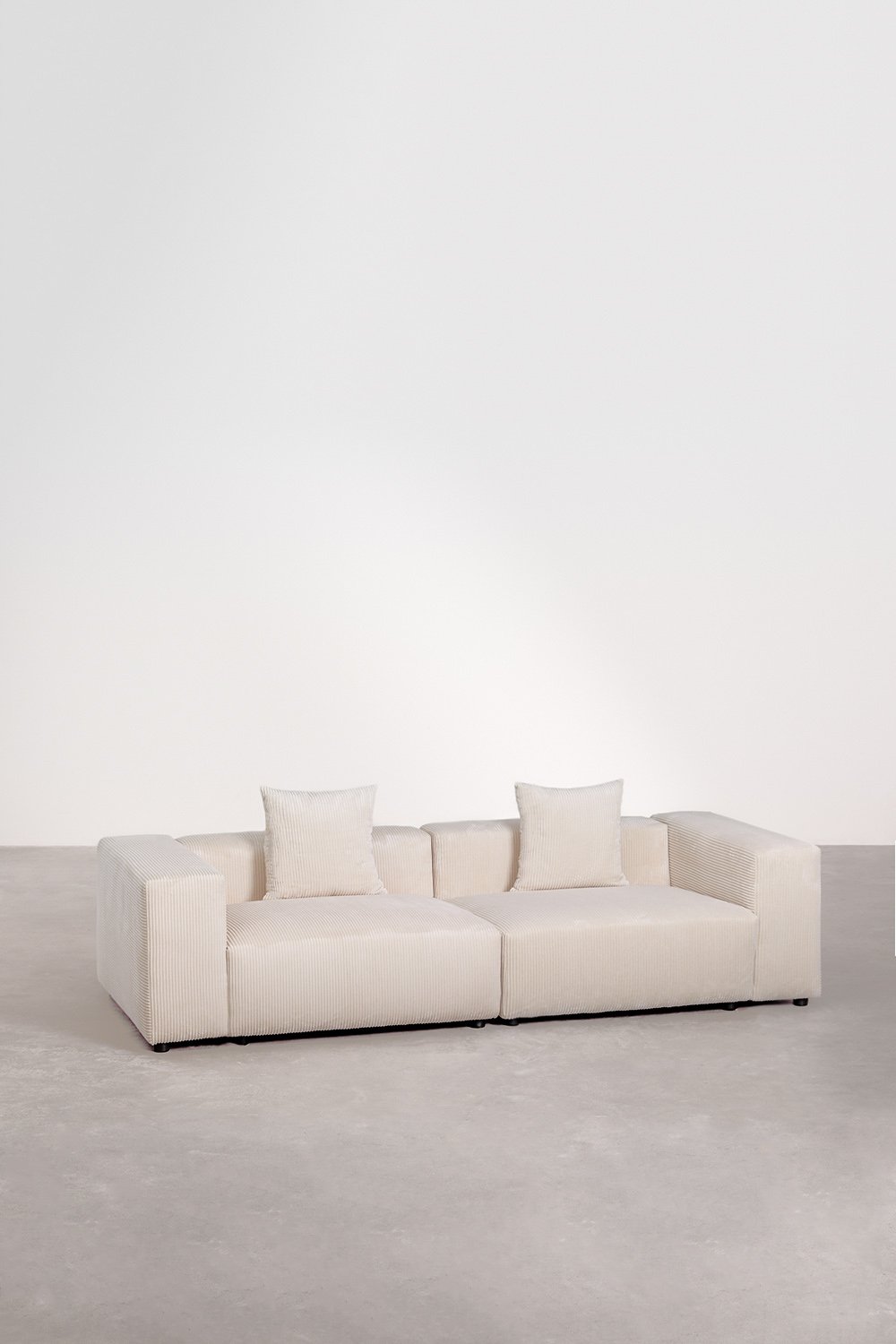 Sofà modulare a 2 pezzi (↔︎270 cm) con bracciolo alto Bruna