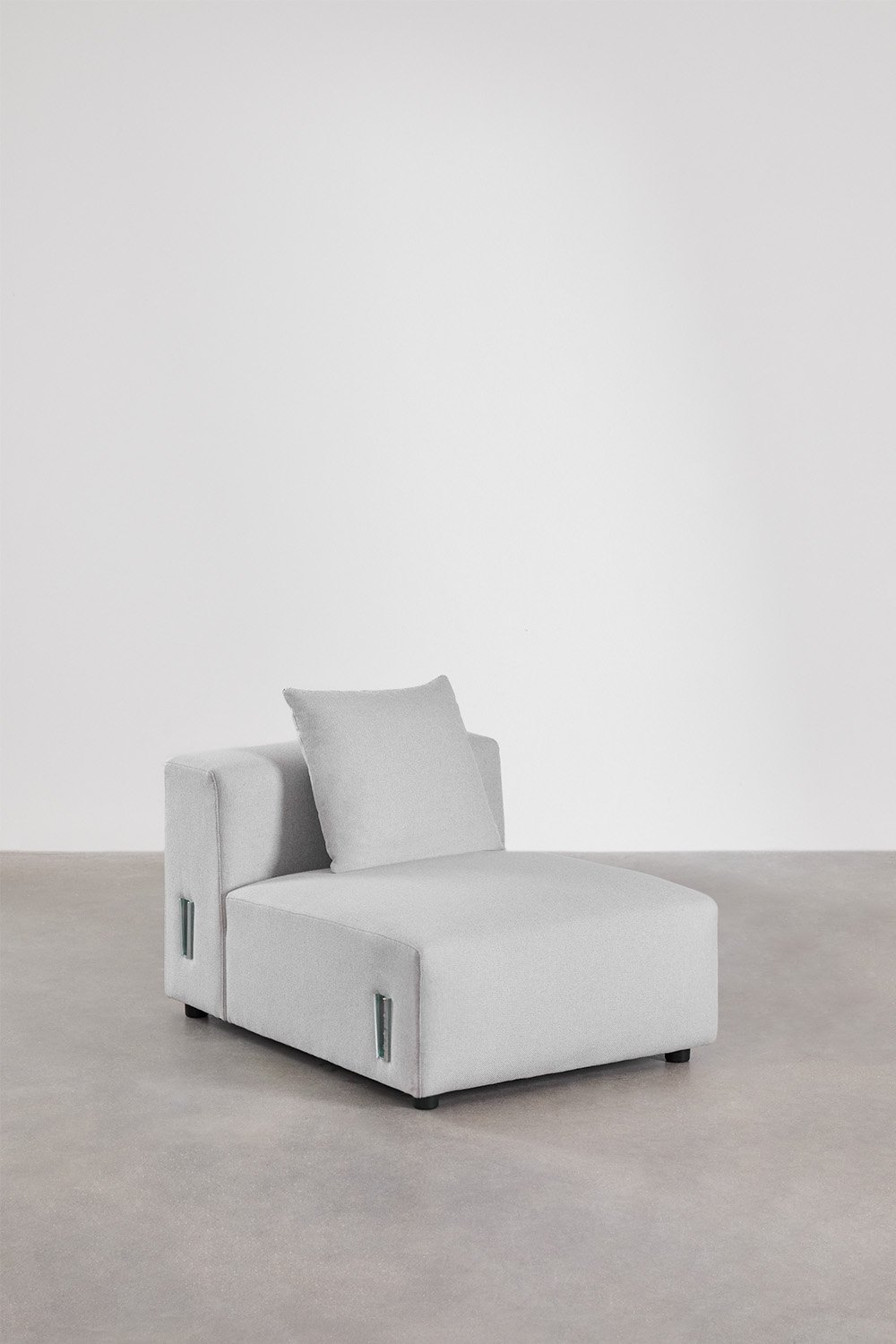 Sofà modulare a 4 pezzi con bracciolo alto e pouf (↔︎400 cm) Bruna