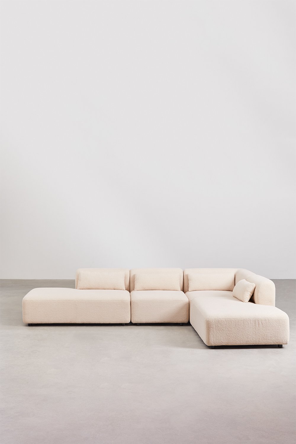 Divano modulare angolare Fogler in 4 pezzi con doppia chaise lounge