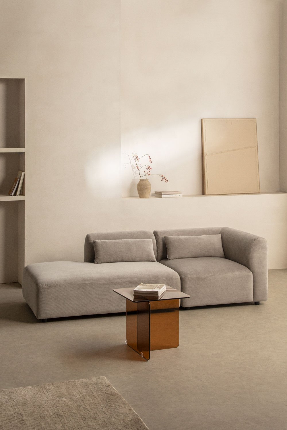 Divano modulare angolare in 2 pezzi Fogler con chaise lounge sinistra