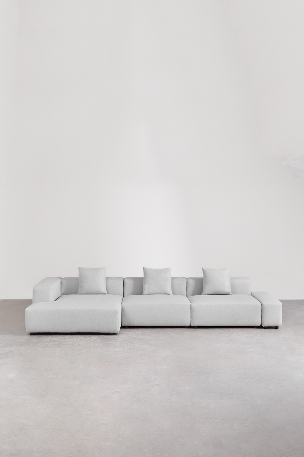 Divano componibile chaise longue angolare sinistro in 3 pezzi (â†”ï¸Ž375 cm) Bruna