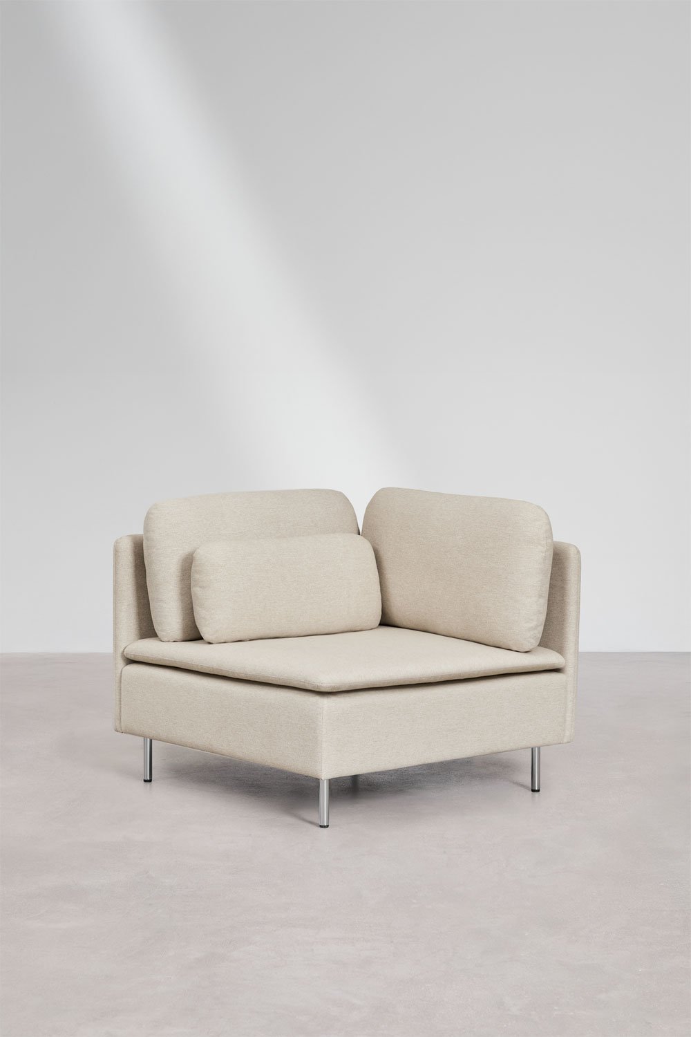 Divano modulare con chaise longue destra a 3 pezzi con modulo angolare Oriol