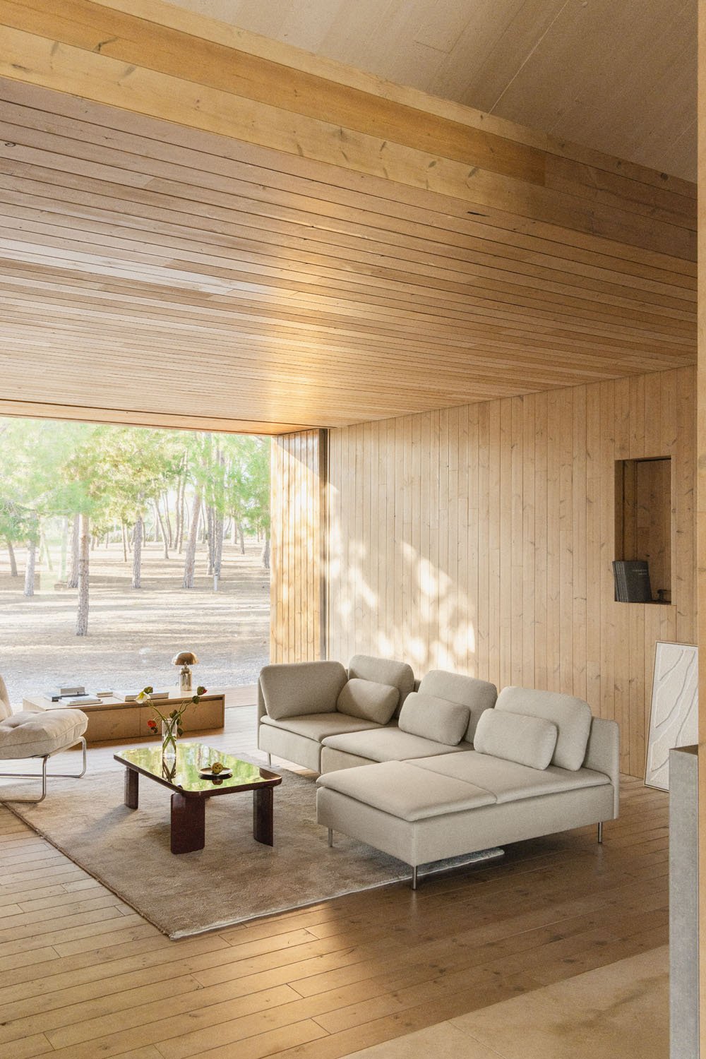 Divano modulare con chaise longue destra a 3 pezzi con modulo angolare Oriol