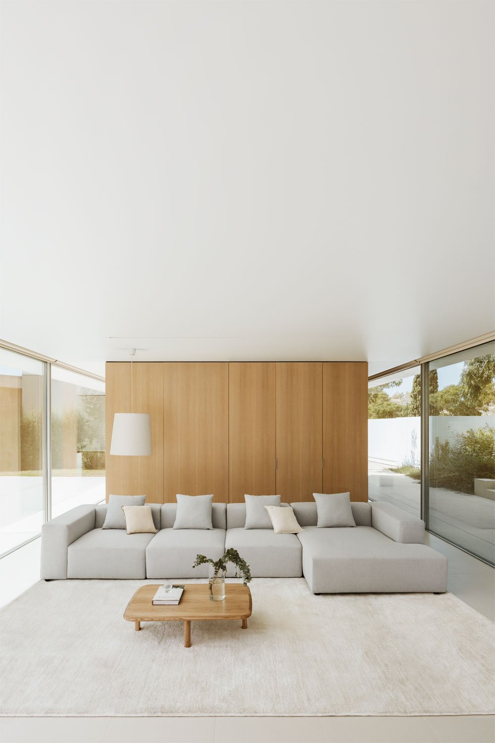 Divano modulare con chaise longue destra a 4 pezzi (â†”ï¸Ž420 cm) con bracciolo alto Bruna
