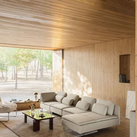 Divano modulare con chaise longue destra a 4 pezzi con modulo angolare Oriol