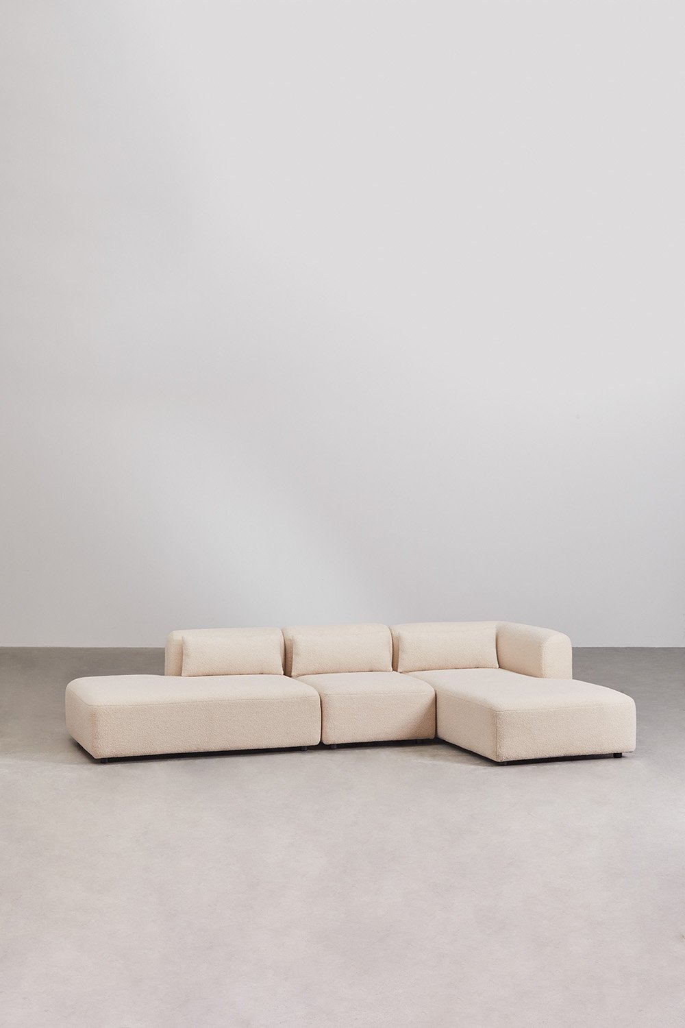 Divano modulare con chaise longue destra in 3 pezzi con chaise lounge Fogler