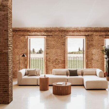 Divano modulare con chaise longue destra in 4 pezzi con chaise lounge Fogler