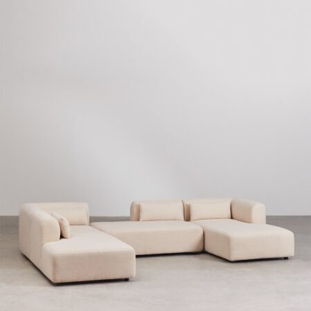 Divano modulare con chaise longue destra in 4 pezzi con doppia chaise fogler