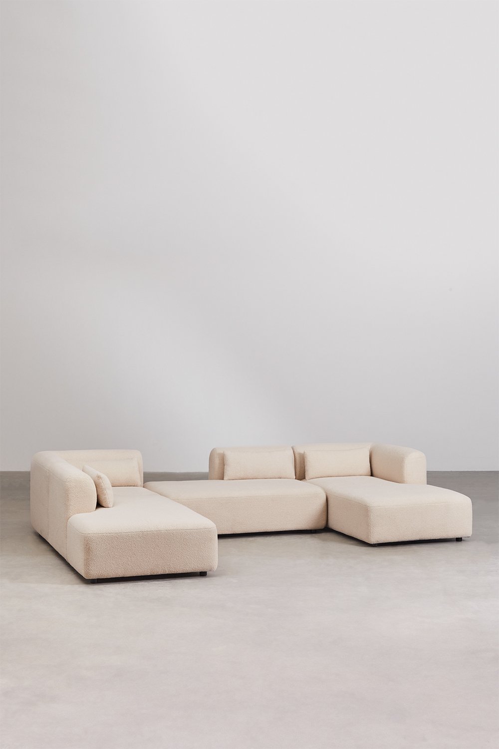 Divano modulare con chaise longue destra in 4 pezzi con doppia chaise fogler